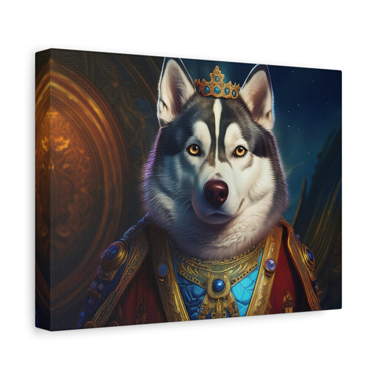 Siberian Husky Renaissance Pet Portrait on Canvas, wall art, wall print, dog portrait, dog art