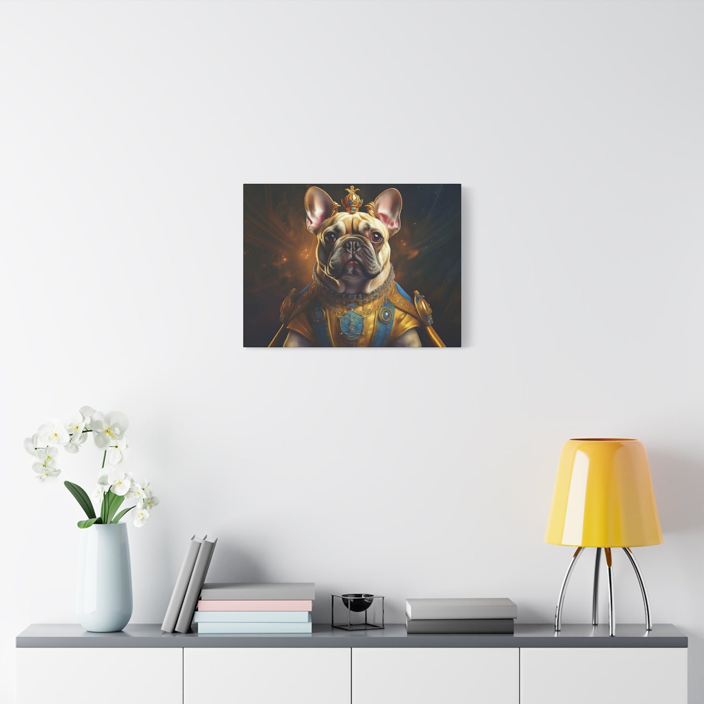 French Bulldog Renaissance Pet Portrait on Canvas | Wall Print | Wall Art | Dog Art