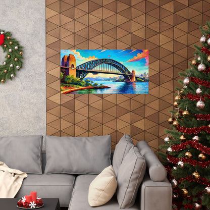 Sydney Harbour Bridge  Australia Painting Print | Wall Art | Wall Print