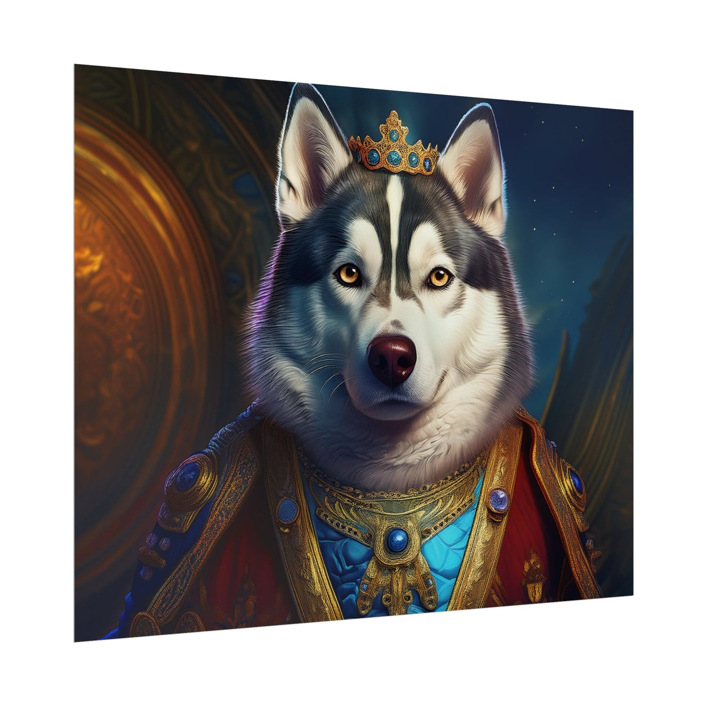Siberian Husky Renaissance Pet Portrait Print, Siberian Husky Art Print, Wall Decor, Art Gift, dog wall art, wall art, wall print