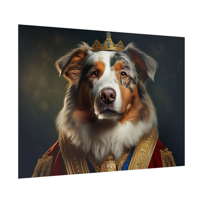 Australian Shepherd Dog Renaissance Pet Portrait Print | Wall Art | Wall Print