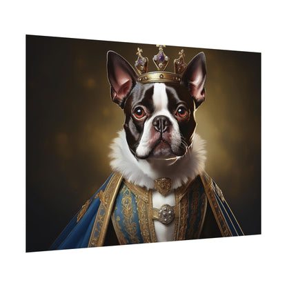 Boston Terrier Renaissance Dog Portrait Art Print, Wall Decor Gift, Animal Lover Home Decor, Dog Wall Art