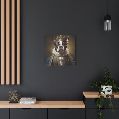 Boston Terrier Renaissance Pet Portrait on Canvas, wall print, wall art, dog portrait, dog art