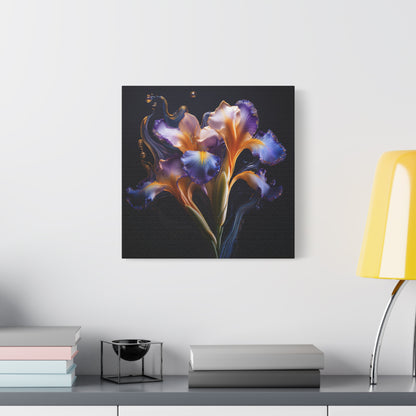 Abstract Iris Floral Square Framed Print, wall art, wall prints, art print