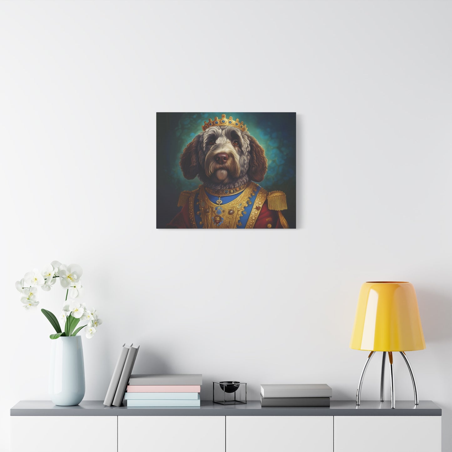 Portuguese Water Dog Renaissance Pet Portrait on Canvas | wall art | wall print