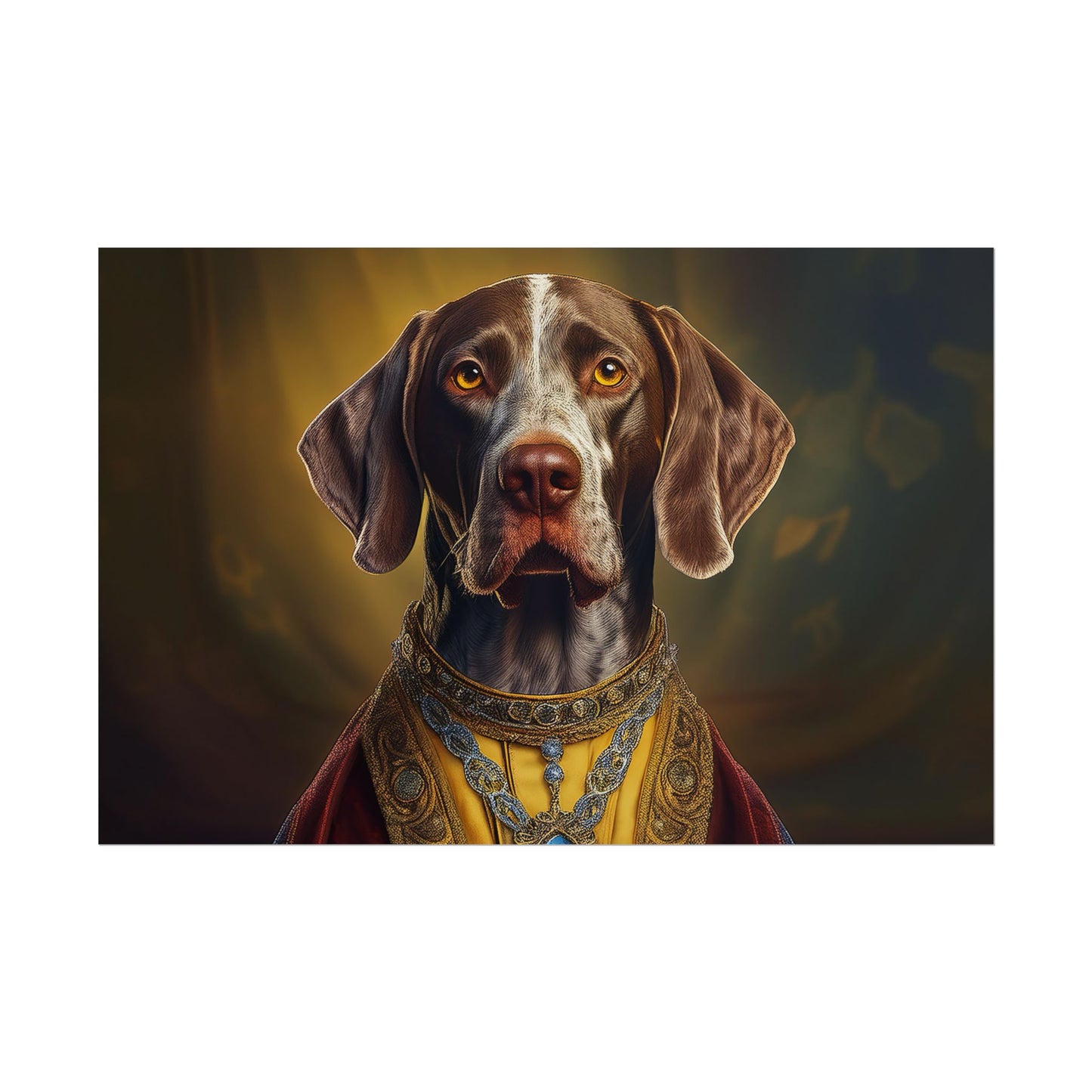German Shorthaired Pointer Dog Renaissance Pet Portrait, Art Print, Animal Lover gift, Dog Wall Art, wall prints, wall art