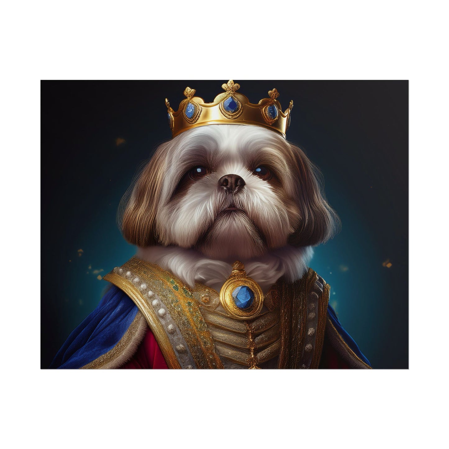 Shih Tzu Renaissance Pet Portrait Print | Dog Lover Wall Art | Dog Memorial Gift | Wall Art | Wall Print