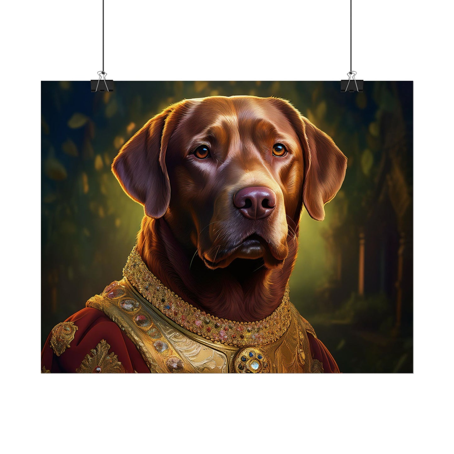 Chesapeake Bay Retriever Dog Renaissance Pet Portrait Print, Animal Lover print, Dog Wall Art, wall print, wall art