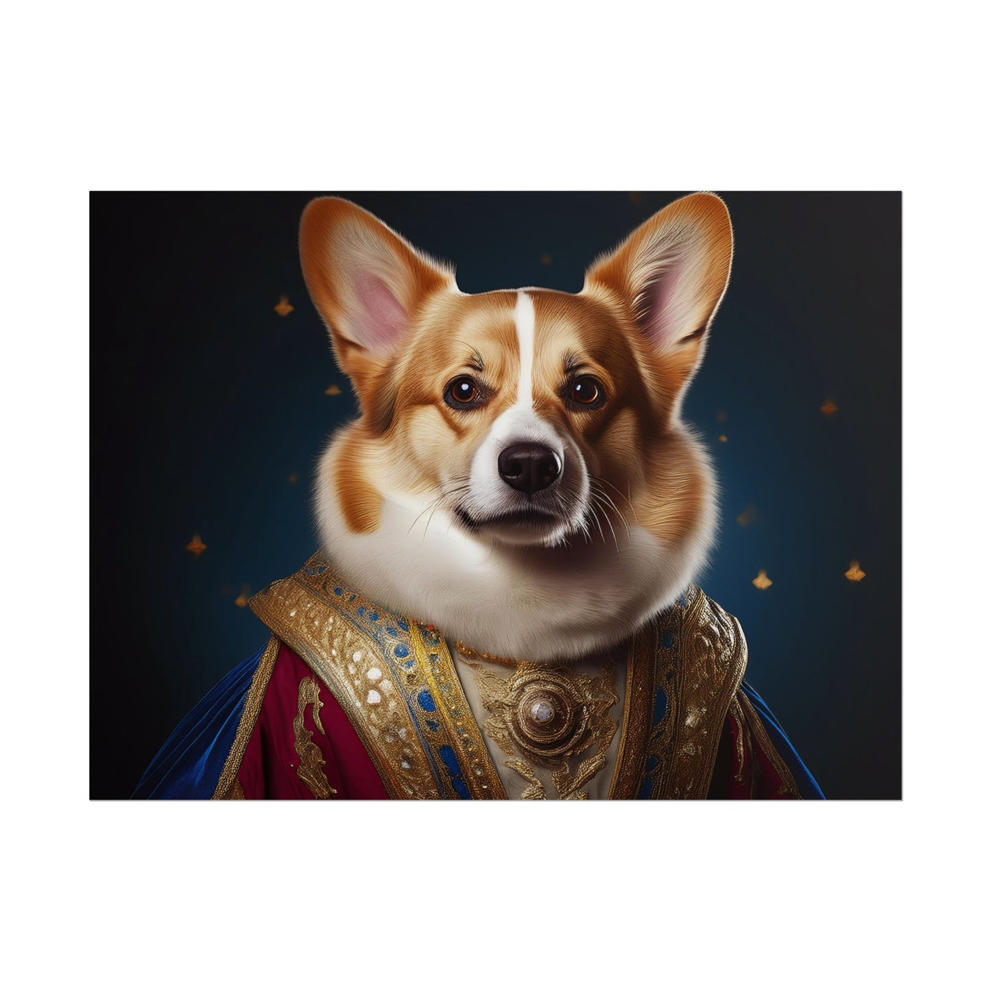 Pembroke Welsh Corgi Renaissance Pet Portrait Print | Wall Art | Wall Print | Dog Art