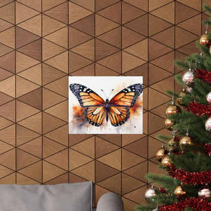 Orange Butterfly Alcohol Ink Wall Art | Butterfly wall art | Wall Art | Wall Print