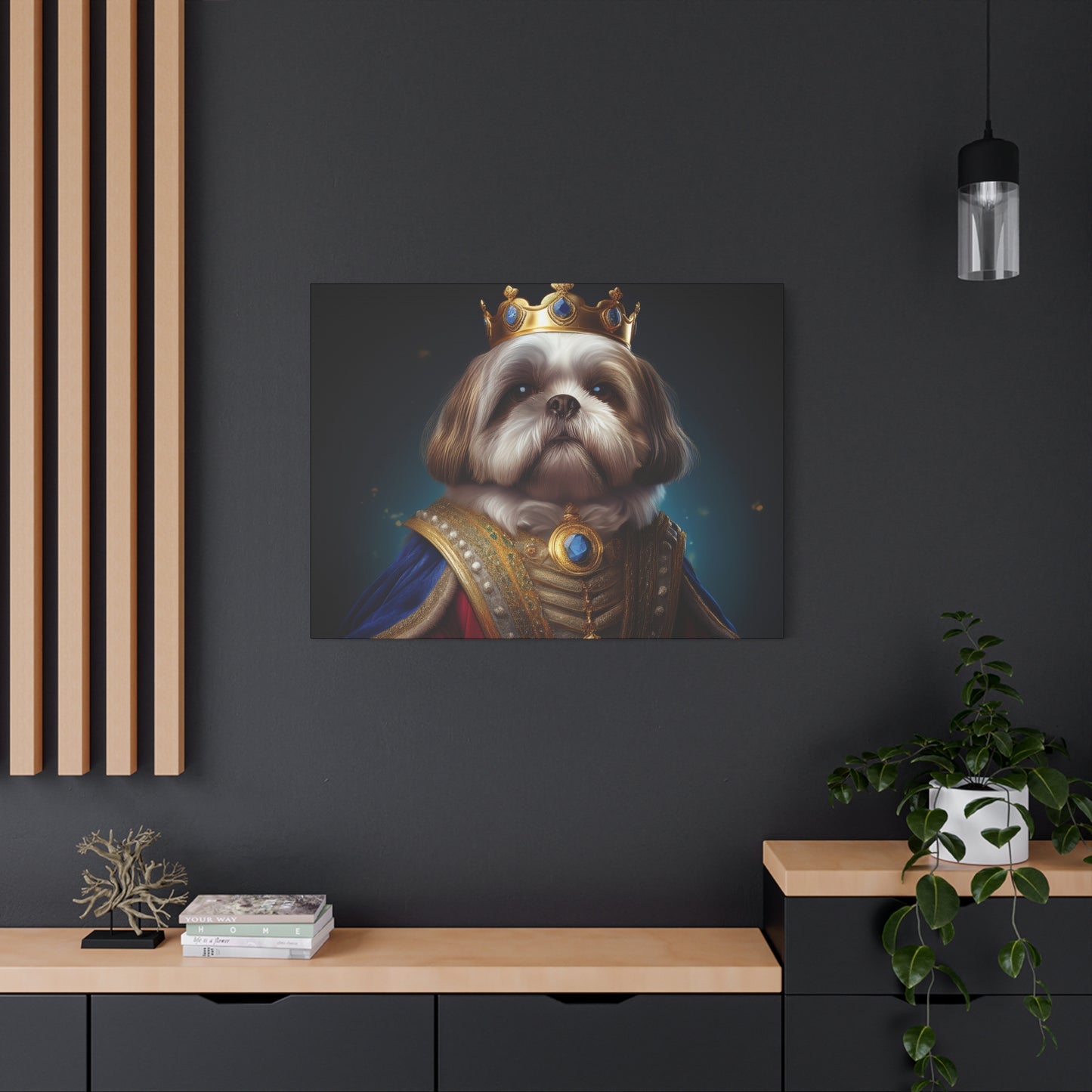 Shih Tzu Renaissance Pet Portrait on Canvas | wall art, wall print, dog portrait, dog art