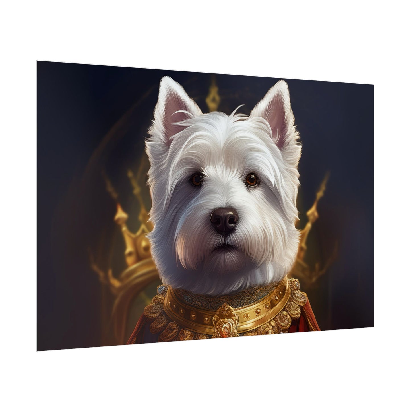 West Highland White Terrier Dog Renaissance Pet Portrait Print, West Highland White Terrier Art Print, Dog Wall Art, Wall Print, Wall Art