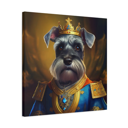 Miniature Schnauzer Renaissance Pet Portrait on Canvas | wall art | wall print | dog art