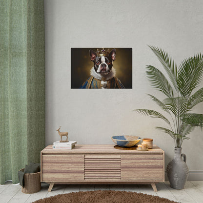 Boston Terrier Renaissance Dog Portrait Art Print, Wall Decor Gift, Animal Lover Home Decor, Dog Wall Art