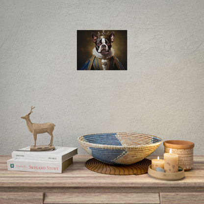 Boston Terrier Renaissance Dog Portrait Art Print, Wall Decor Gift, Animal Lover Home Decor, Dog Wall Art