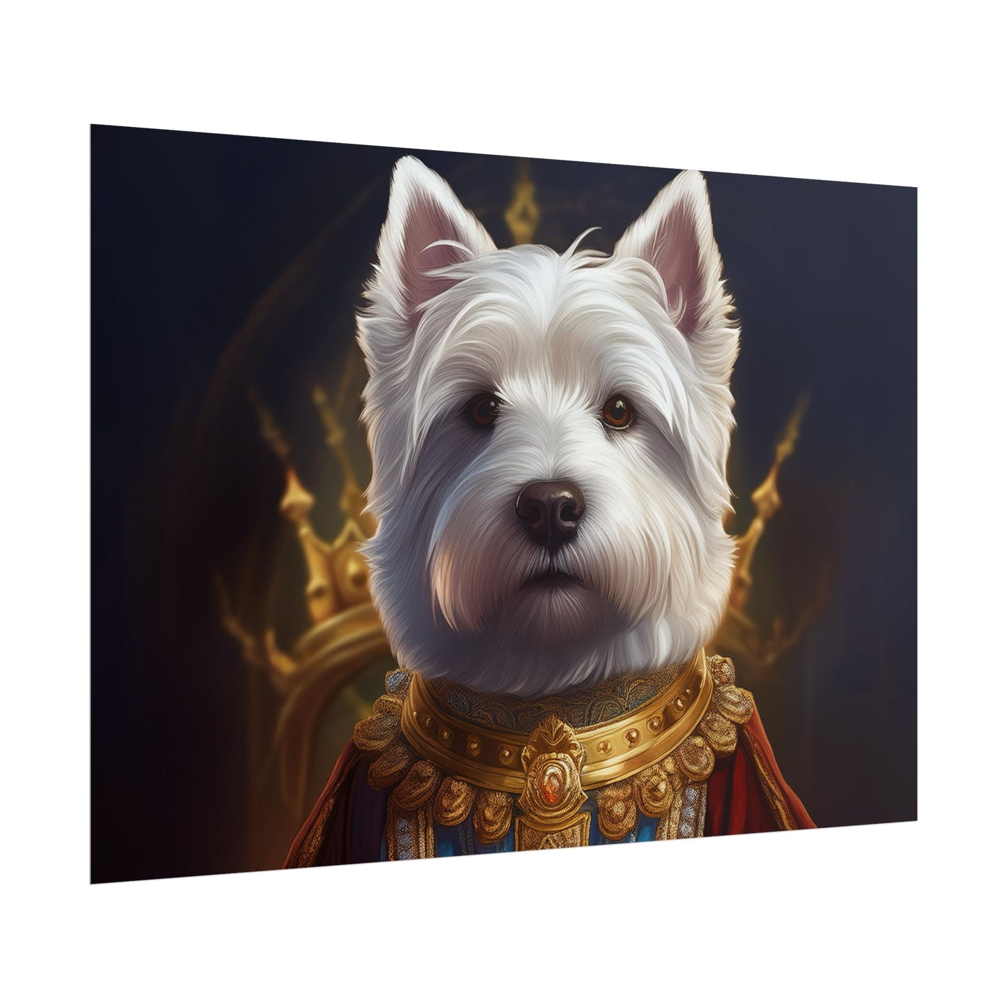 West Highland White Terrier Dog Renaissance Pet Portrait Print, West Highland White Terrier Art Print, Dog Wall Art, Wall Print, Wall Art