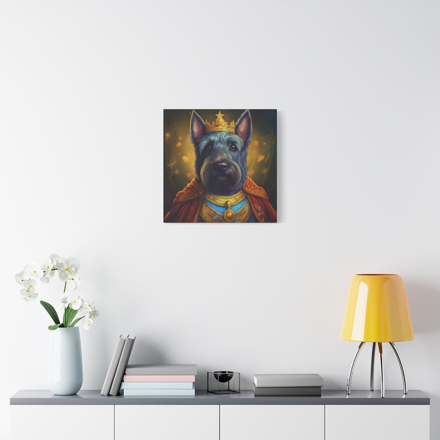Scottish Terrier Renaissance Pet Portrait on Canvas | Wall art, wall print, dog portrait, dog art