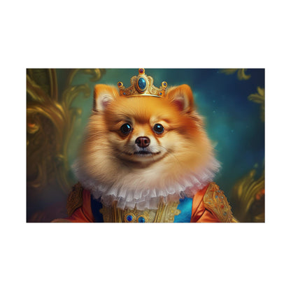 Pomeranian Renaissance Dog Portrait Art Print, Wall Decor Gift, Animal Lover Home Decor, Dog Wall Art