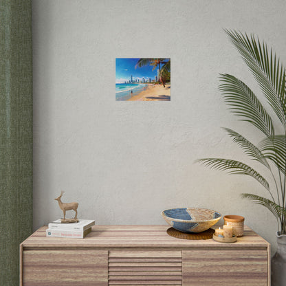 Surfers Paradise Beach Australia Coastal Print | Style 1 | Wall Art | Wall Print