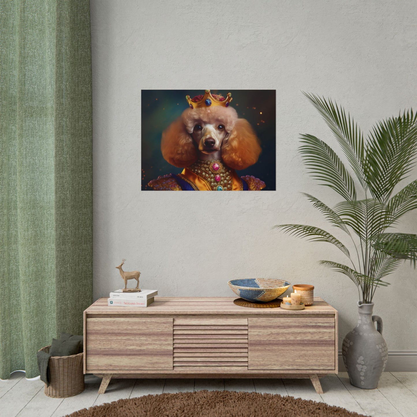 Poodle Dog Renaissance Pet Portrait, Dog Lover Gift, Animal Lover, Home Decor, Wall Art, Wall Print
