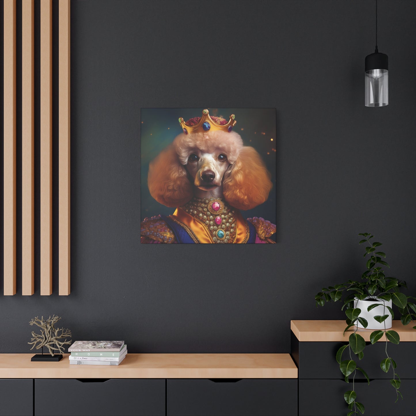 Poodle Pet Dog Renaissance Portrait on Canvas | Wall art | wall print