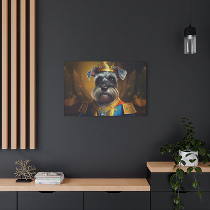 Miniature Schnauzer Renaissance Pet Portrait on Canvas | wall art | wall print | dog art