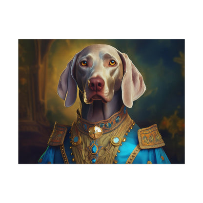 Weimaraner Renaissance Pet Portrait Print, wall print, wall art, Animal Lover Home Decor, Dog Wall Art