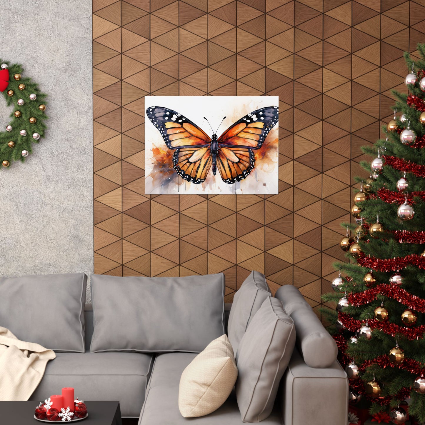 Orange Butterfly Alcohol Ink Wall Art | Butterfly wall art | Wall Art | Wall Print