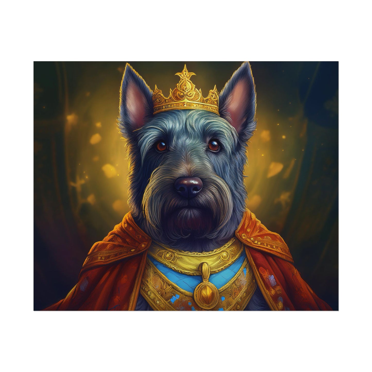 Scottish Terrier Renaissance Pet Portrait Print, Dog Lover Wall Art, Animal Artwork, wall prints, wall art, Dog Memorial Gift