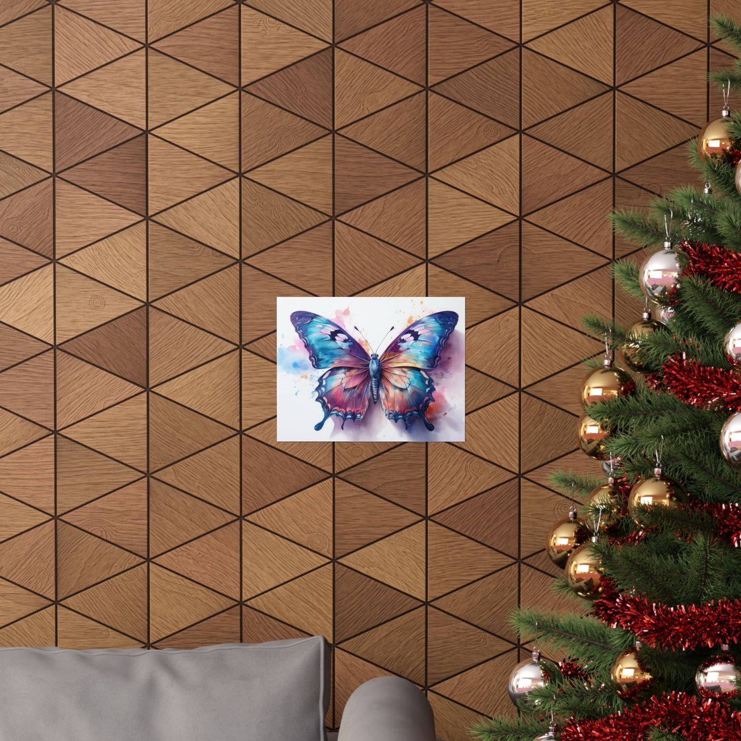 Teal, Blue & Purple Butterfly Alcohol Ink Wall Art |  Butterfly wall art | Wall Art | Wall Print