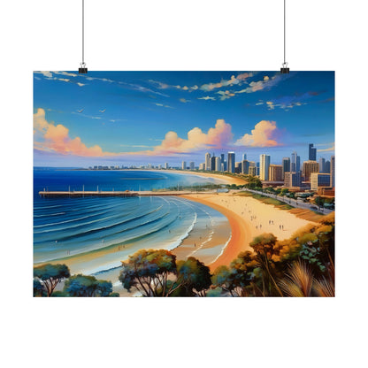 St Kilda Beach Australia Coastal Print | Style 1 | Wall Art | Wall Print