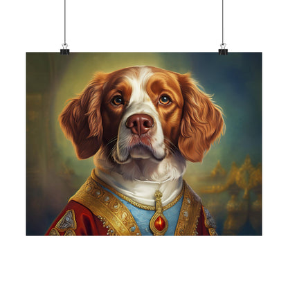 Brittany Dog Renaissance Pet Portrait Print, Brittany Art Print, Wall Decor Gift, Animal Lover, Dog Wall Art, wall print, wall art