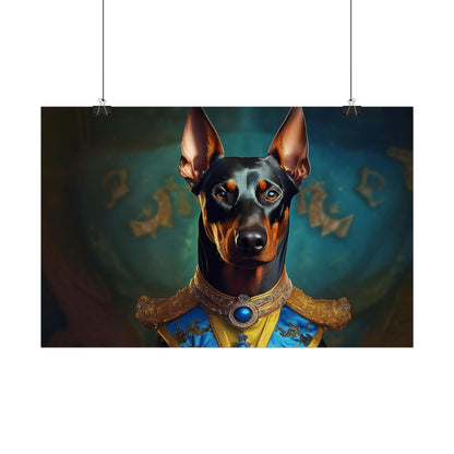 Doberman Pinscher Renaissance  Dog Pet Portrait Print | Wall Art | Wall Print | Dog Art