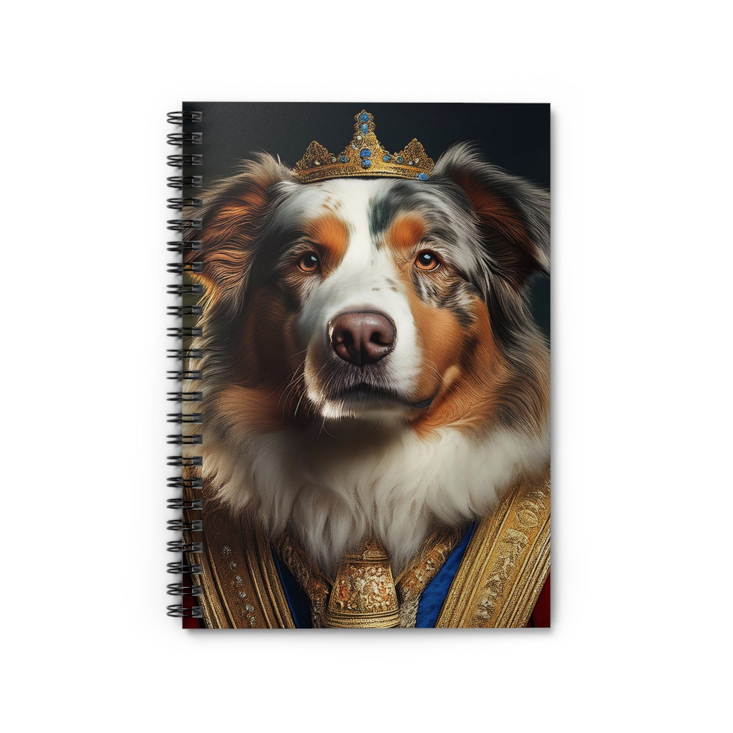 Australian Shepherd Renaissance Dog Portrait Spiral Notebook