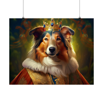 Collie Dog Renaissance Pet Portrait Print | Wall Art | Wall Print | Dog Art