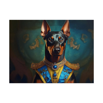 Doberman Pinscher Renaissance  Dog Pet Portrait Print | Wall Art | Wall Print | Dog Art