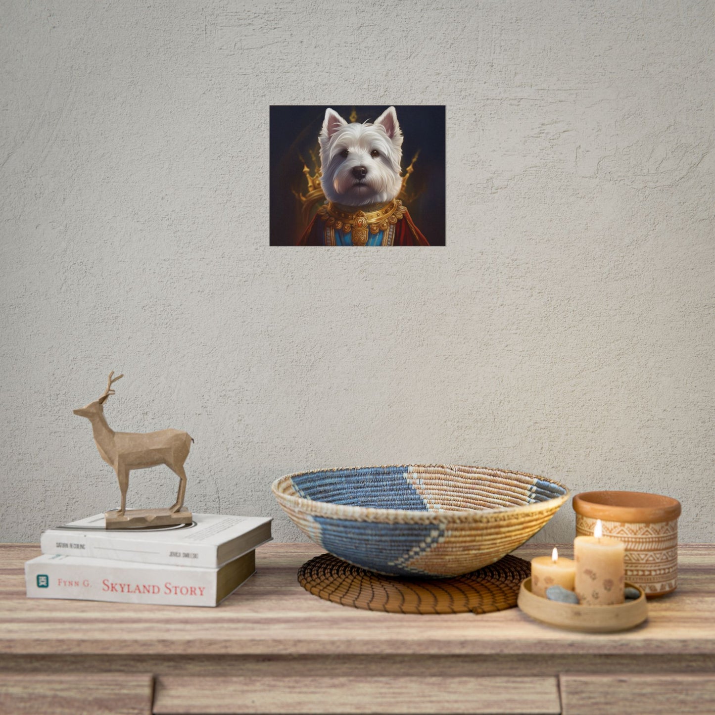 West Highland White Terrier Dog Renaissance Pet Portrait Print, West Highland White Terrier Art Print, Dog Wall Art, Wall Print, Wall Art