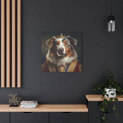 Australian Shepherd Pet Portrait Renaissance - Canvas, wall art, wall print, dog art, dog print