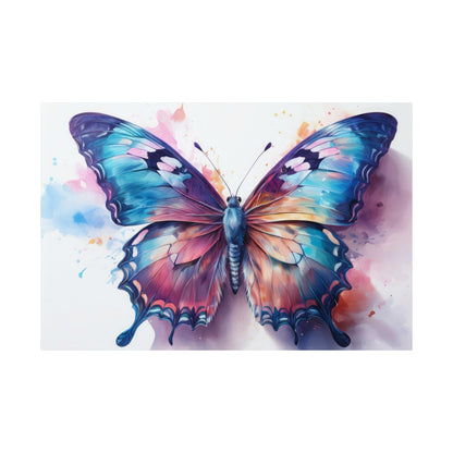 Teal, Blue & Purple Butterfly Alcohol Ink Wall Art |  Butterfly wall art | Wall Art | Wall Print
