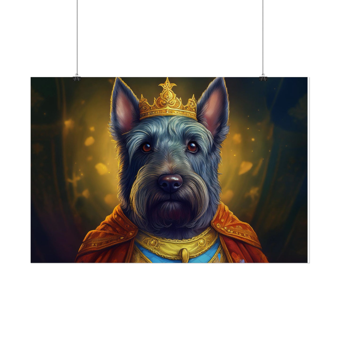 Scottish Terrier Renaissance Pet Portrait Print, Dog Lover Wall Art, Animal Artwork, wall prints, wall art, Dog Memorial Gift