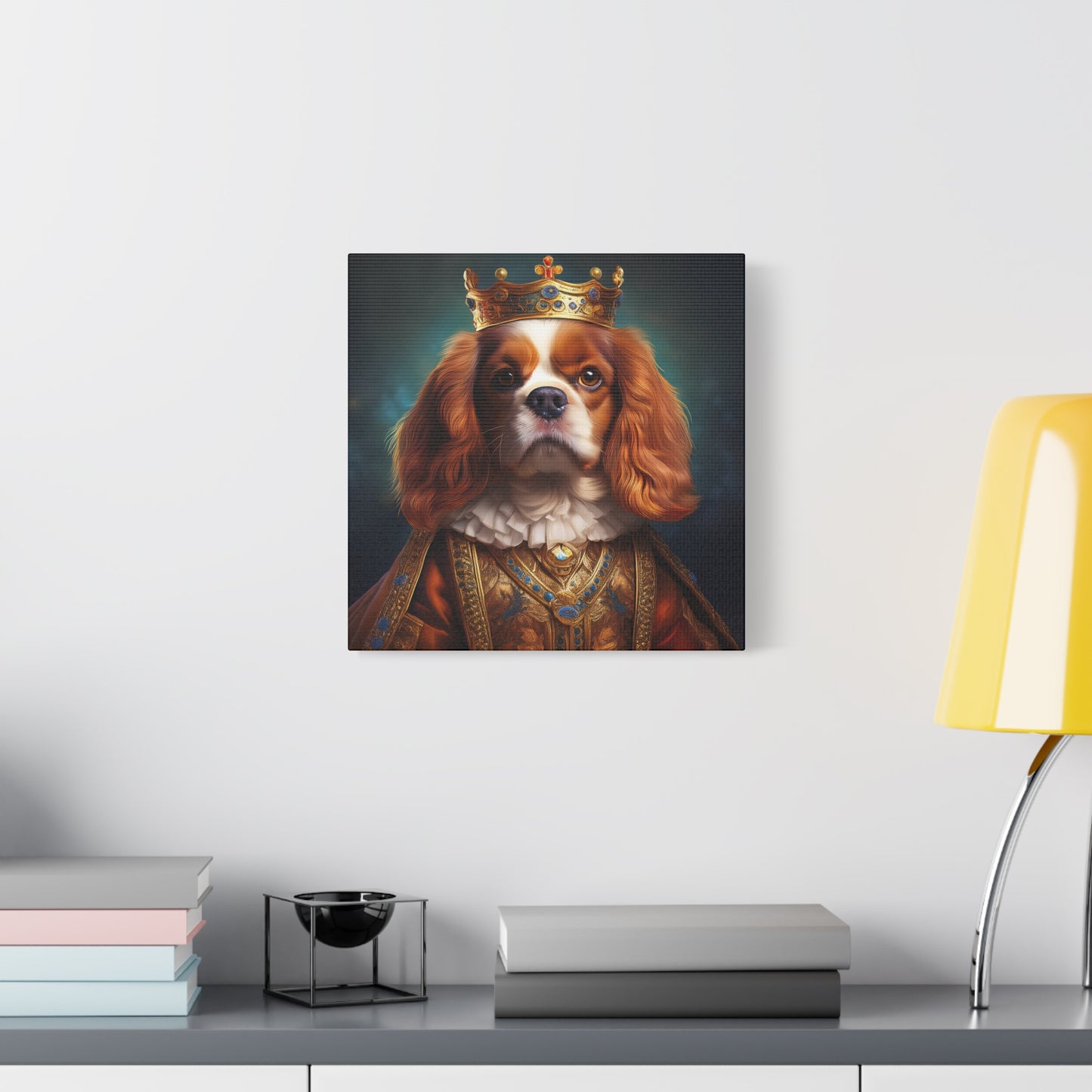 Cavalier King Charles Spaniel Renaissance Pet Portrait on Canvas | Wall art | wall print