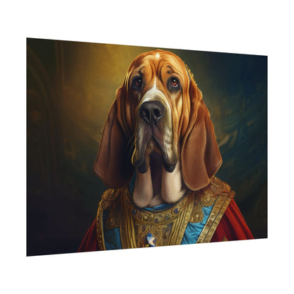 Bloodhound Renaissance Dog Portrait Art Print, Wall Decor Gift, Animal Lover Home Decor, Dog Wall Art