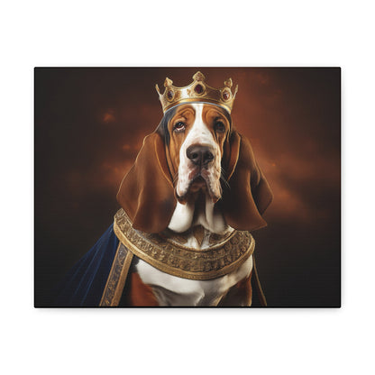 Bassett Hound Renaissance Pet Portrait on Canvas | Wall art | wall print | Dog Art