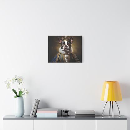 Boston Terrier Renaissance Pet Portrait on Canvas, wall print, wall art, dog portrait, dog art