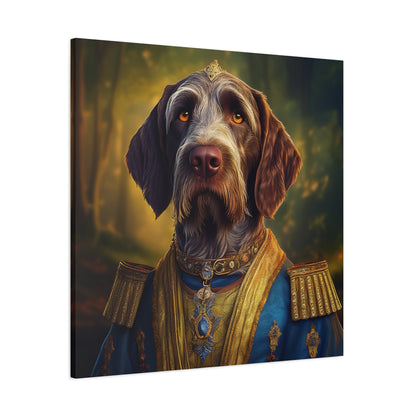 German Wirehaired Pointer Dog Pet Portrait Renaissance - Canvas, wall art, wall print, dog portrait, dog art