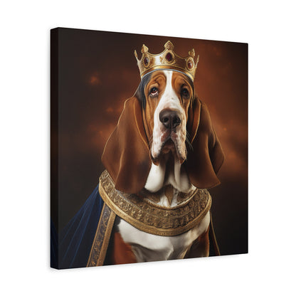 Bassett Hound Renaissance Pet Portrait on Canvas | Wall art | wall print | Dog Art