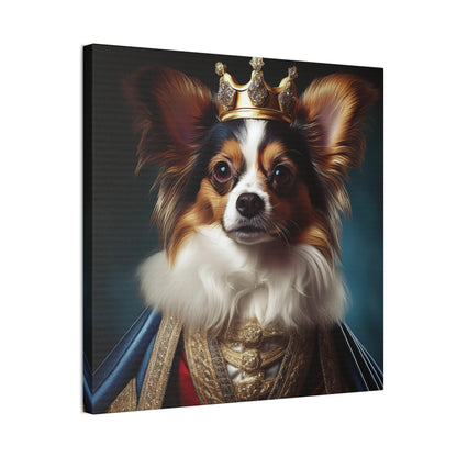 Papillon Pet Portrait Renaissance on Canvas, wall art, wall print, dog portrait, dog art