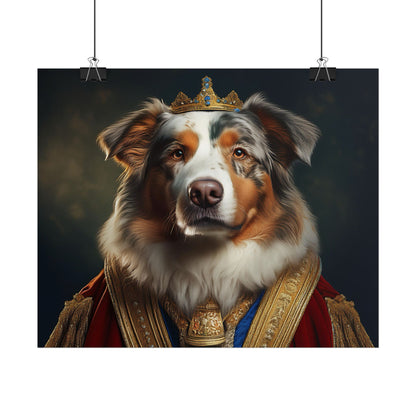 Australian Shepherd Dog Renaissance Pet Portrait Print | Wall Art | Wall Print