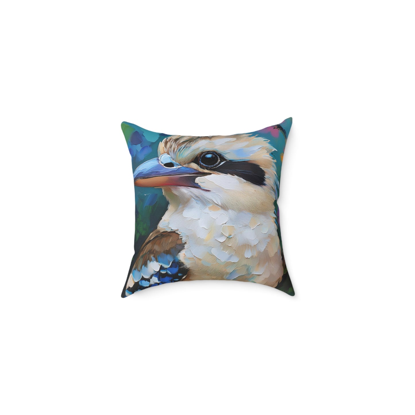 Vibrant Kookaburra Australian Bird  Pillow, Decorative Throw Cushion, Bird Lover Gift, Boho Home Decor, Nature-Inspired Accent Pillow