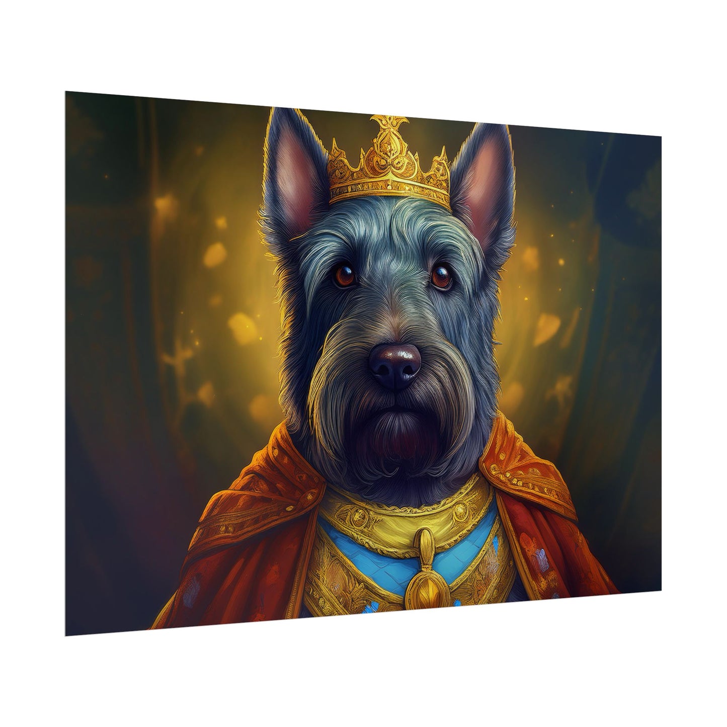 Scottish Terrier Renaissance Pet Portrait Print, Dog Lover Wall Art, Animal Artwork, wall prints, wall art, Dog Memorial Gift